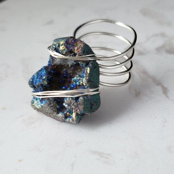 New custom made ring wire wrapped semi precious stones - Picture 4 of 5